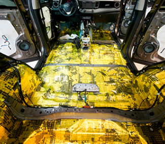 Оклейка шумо- и виброизоляцией